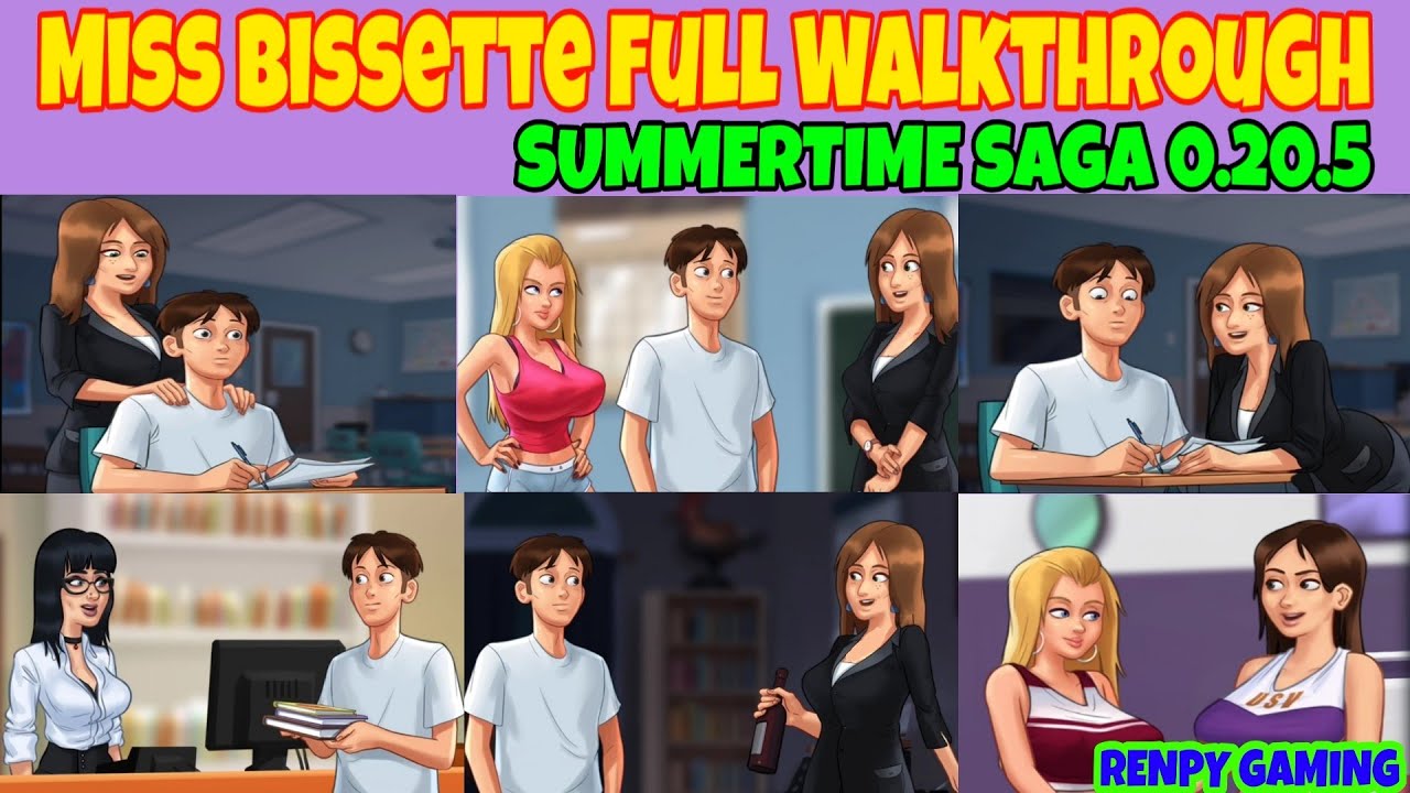 Miss Bissette Full Walkthrough Summertime Saga 0.20.5 || Miss Bissette Complete Storyline