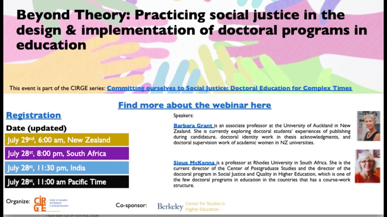 Social justice in doctoral programmes