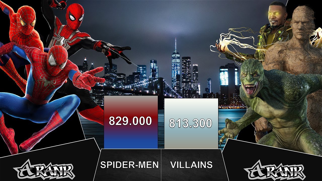 ALL SPIDER-MEN VS ALL VILLAINS FACED - MoviesArena