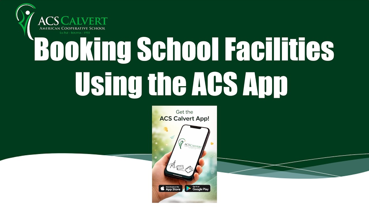 Booking  ACS school facilities using the School App
