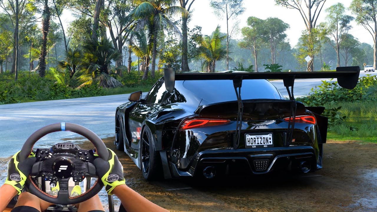 2020 Toyota GR Supra Gameplay | FH5 In 4K | Fanatec Wheel & Pedal Cam