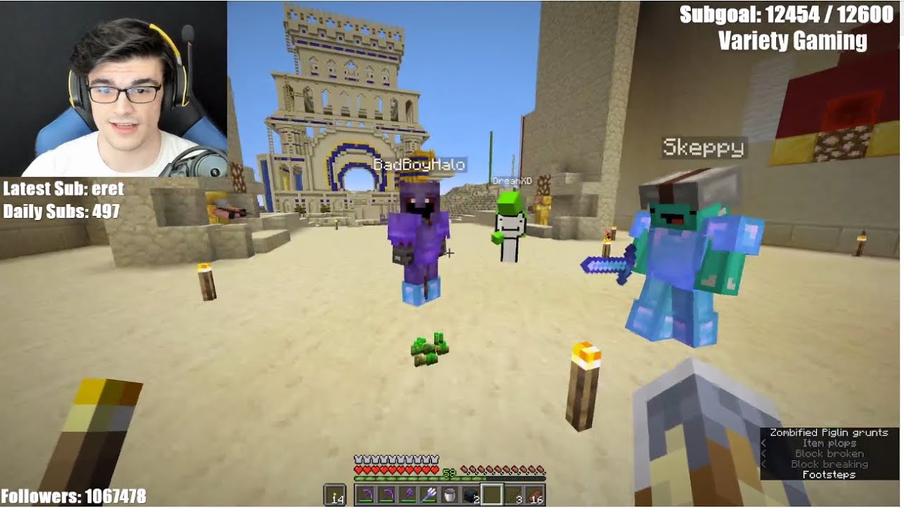 DreamXD HELPS Foolish AGAINST BadBoyHalo & SKEPPY ... (Dream SMP) - Foolish_Gamers VODS
