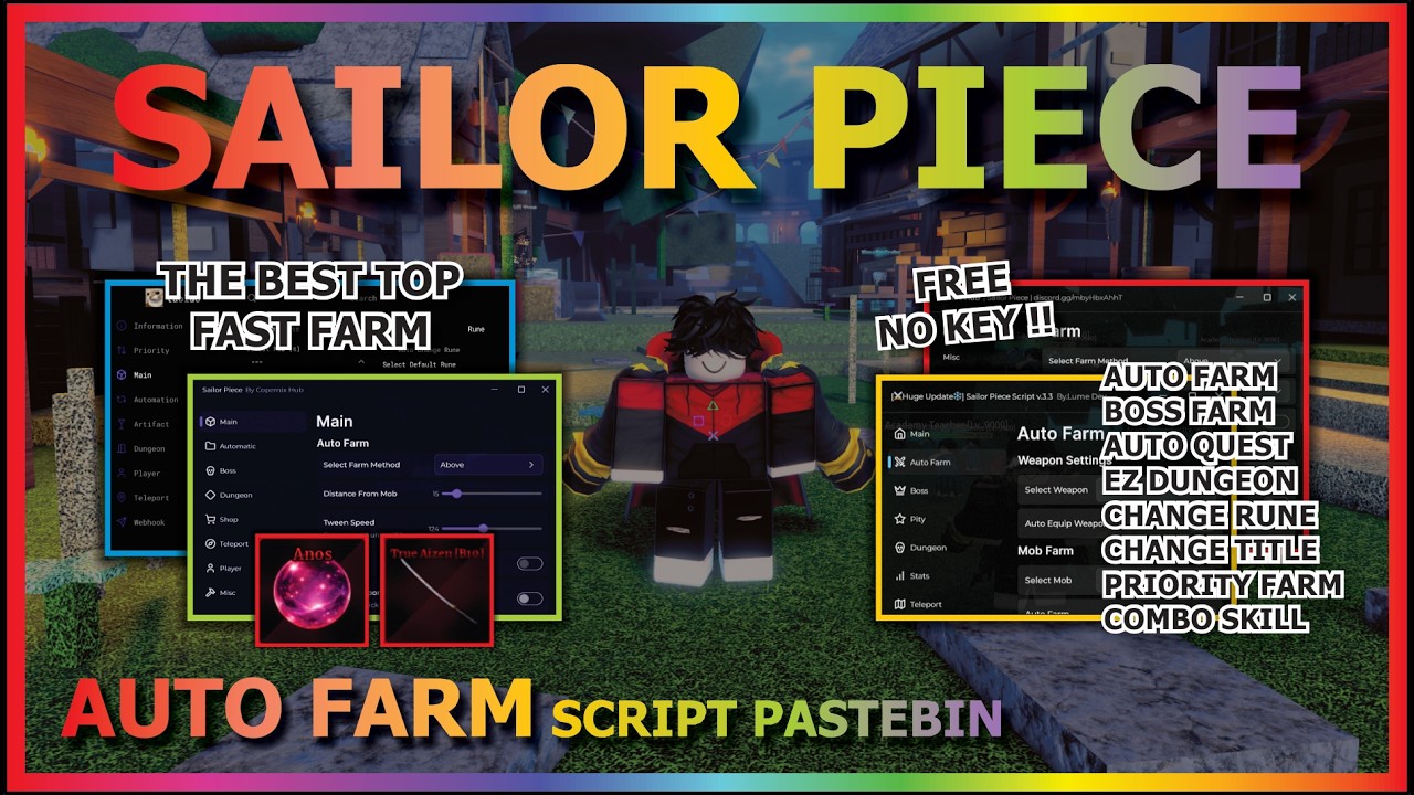 SAILOR PIECE Script Pastebin 2026 AUTO FARM, AUTO DUNGEON, BOSS RUSH, KILL AURA, QUEST (NO KEY) 🗡️🔥