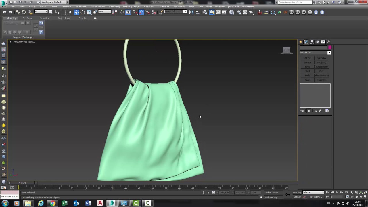 3DS Max Cloth Modifier ile Havlu Modelleme
