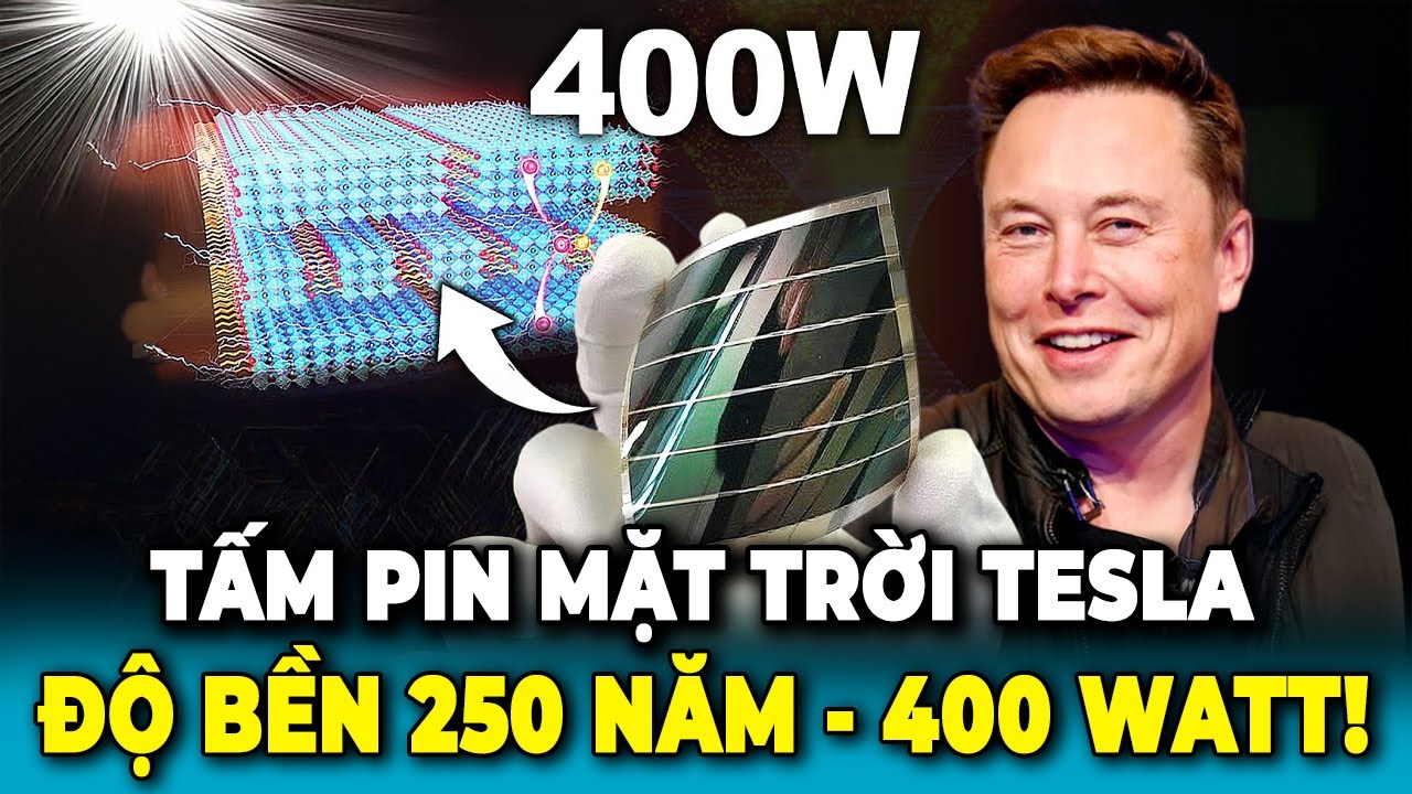 Tấm Pin Mặt Trời Tesla Ở Texas: Siêu Dẻo Mới Độ Bền 250 Năm, 400 Watt!