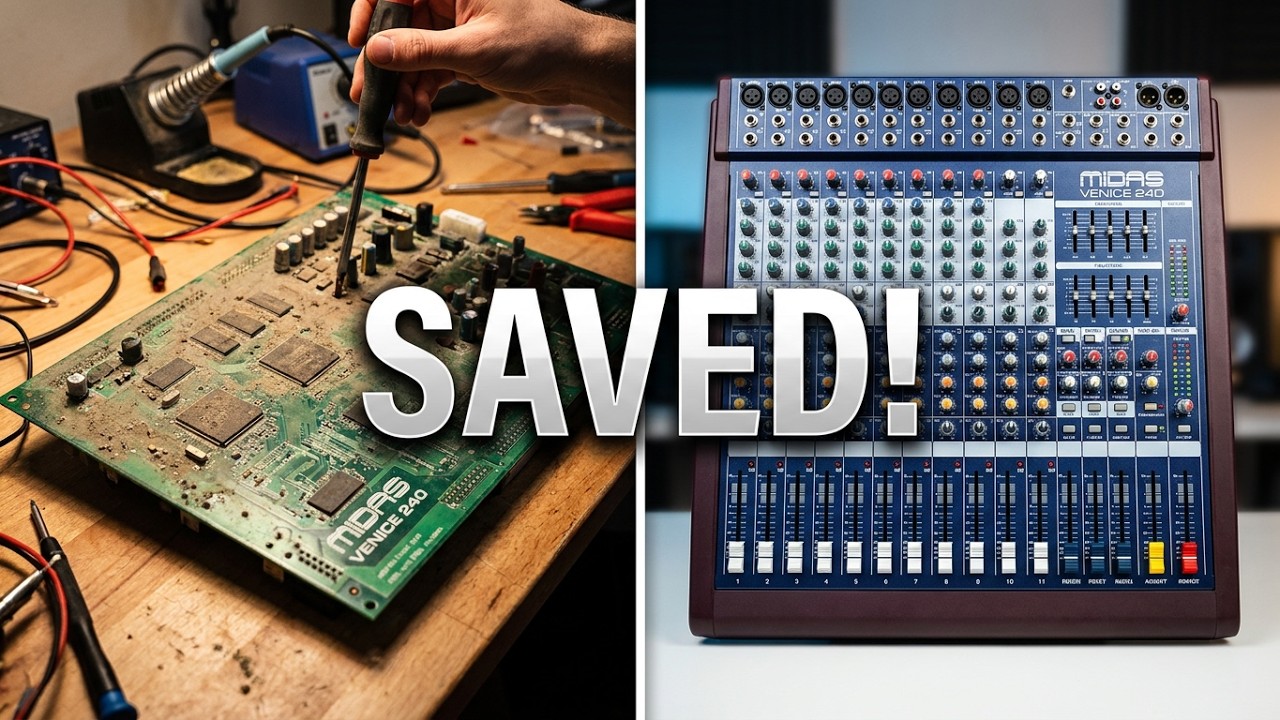 Restoration Mixer Table 🎛 24 Chanel Mic 🎙 Line MIDAS VENICE 240 🎧 { PART 2}
