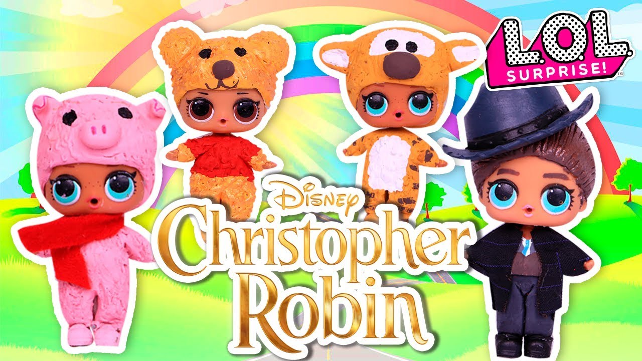 DIY Christopher Robin Movie & WINNIE the POOH , TIGGER🐯 PIGLET🐽to LOL Surprise Dolls and Toys