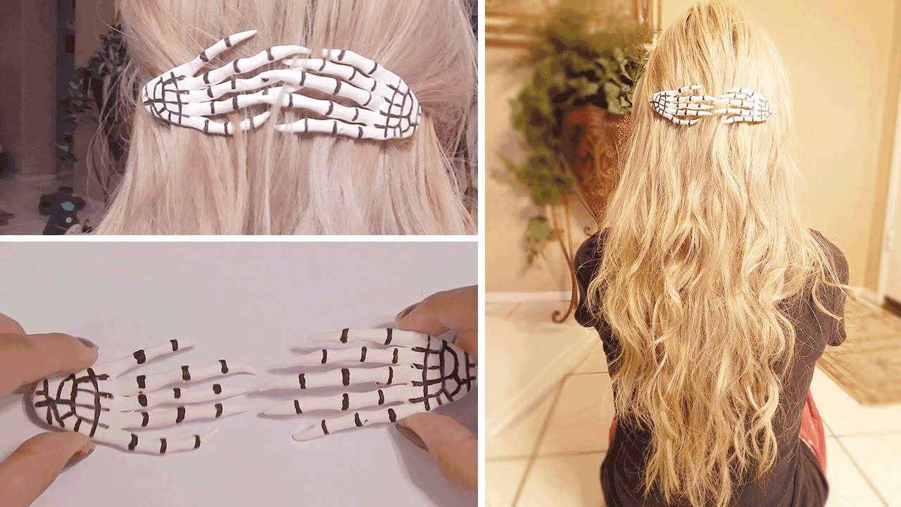 DIY: Skeleton Hand Hair Accessory