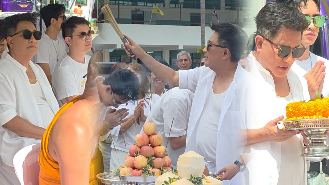 บรรยากาศ #เอกชัยศรีวิชัย นำทีมบวงสรวง ภ. #สรรพลี้หวน วัดเขาน้อย จ.นครศรีธรรมราช #ติ่งบันเทิง 