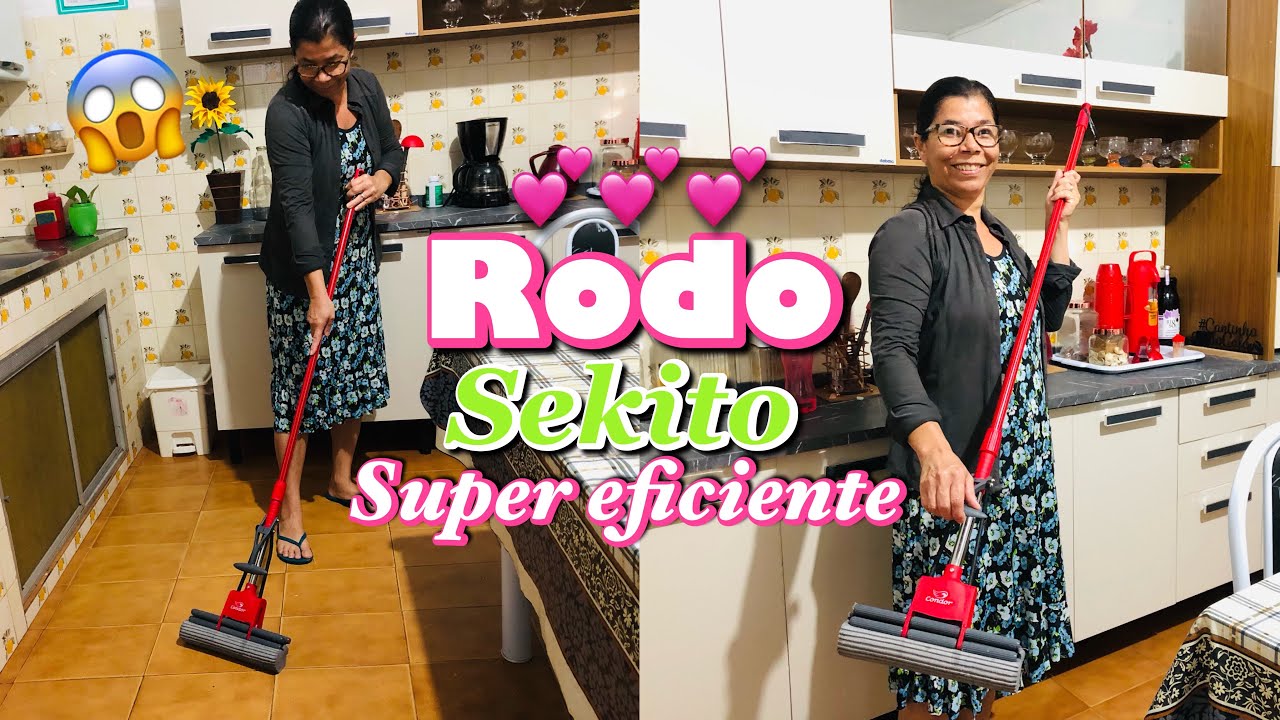 ATÉ QUE ENFIM ENCONTREI O MEU RODO SEKITO❣️ fiquei muito feliz, limpo a casa em minutos🤩