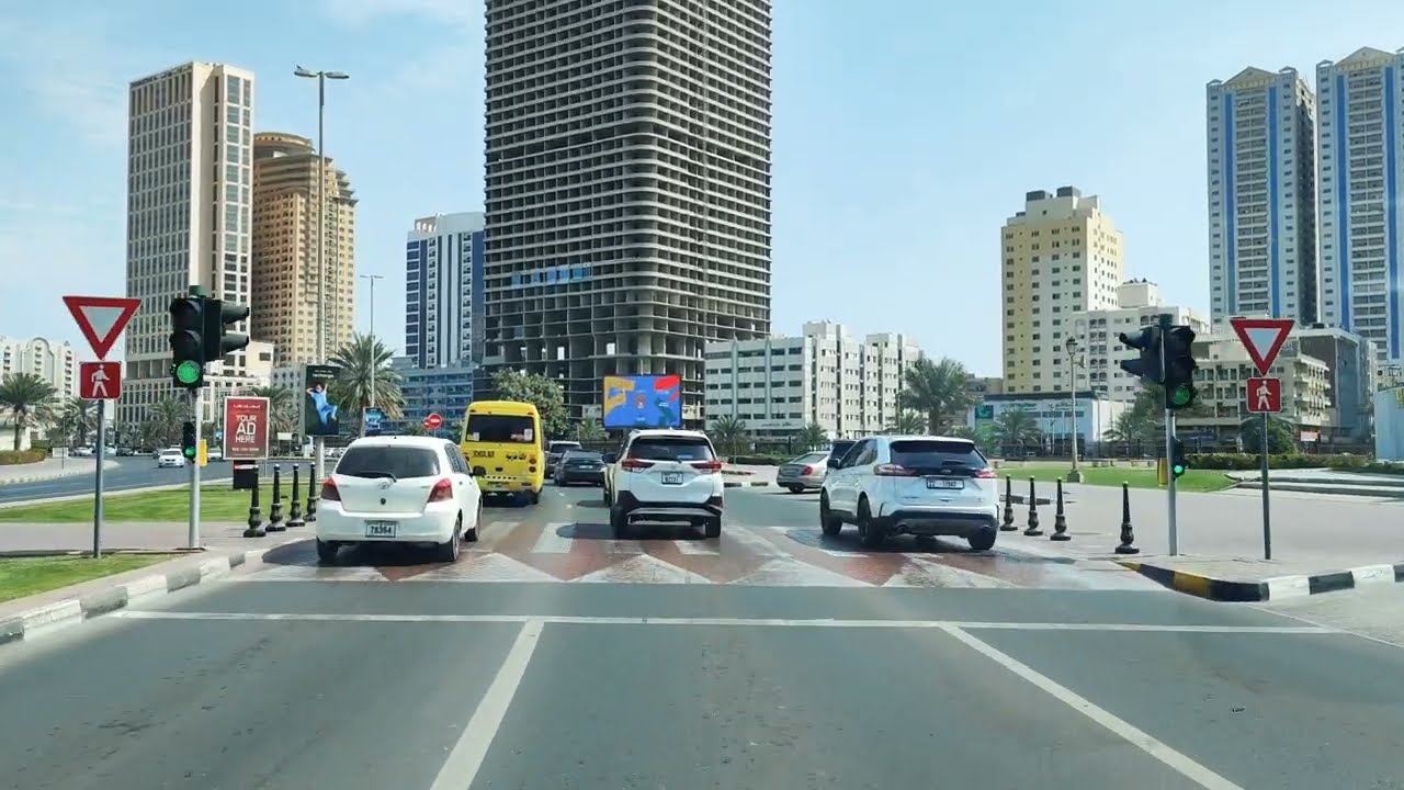 Sharjah City | Scenic Drive Along the Corniche to Al Yarmook 17-2-2025