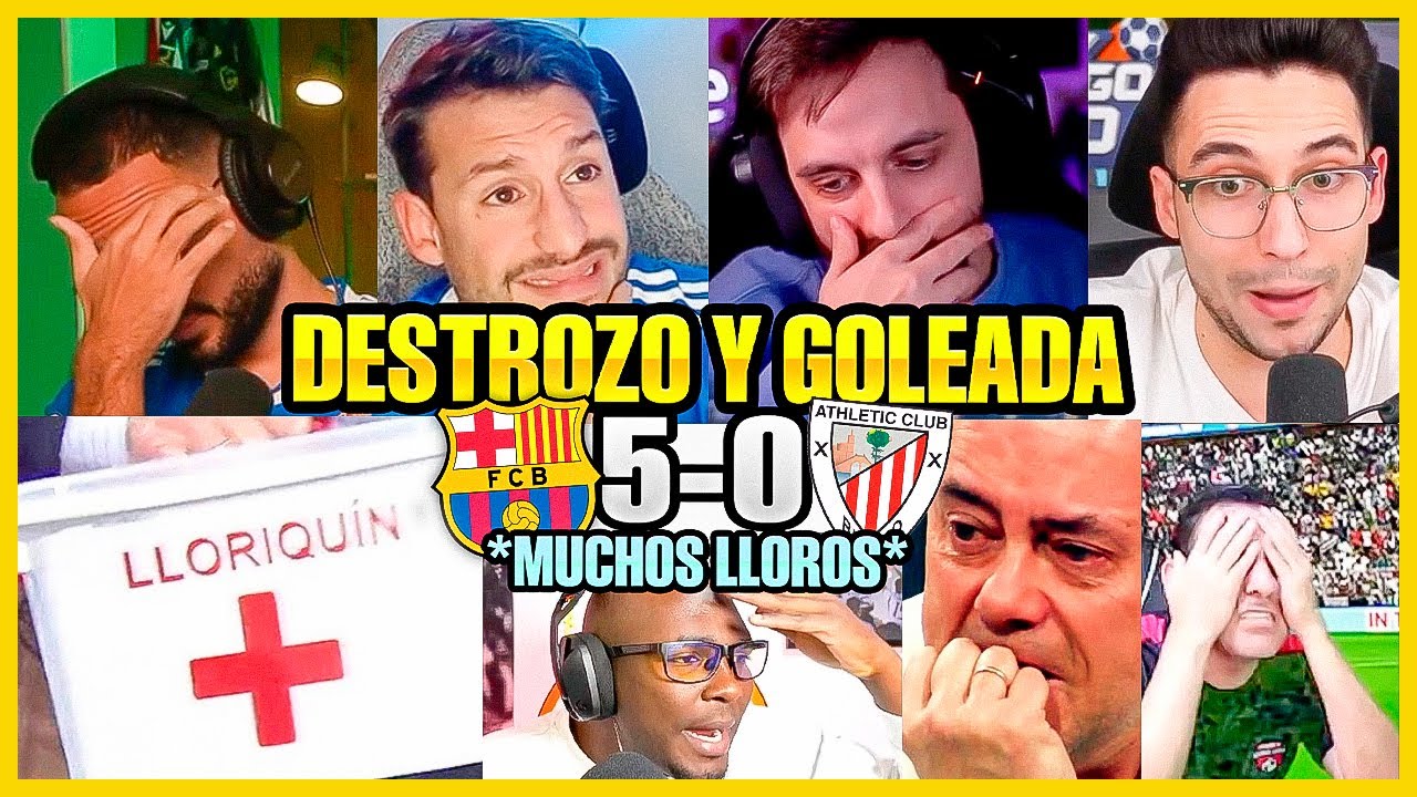🤣🔥LOS MEJORES LLOROS MADRIDISTAS EN EL BARCELONA 5 ATHLETIC 0 (BARCELONA A LA FINAL DE LA SUPERCOPA)