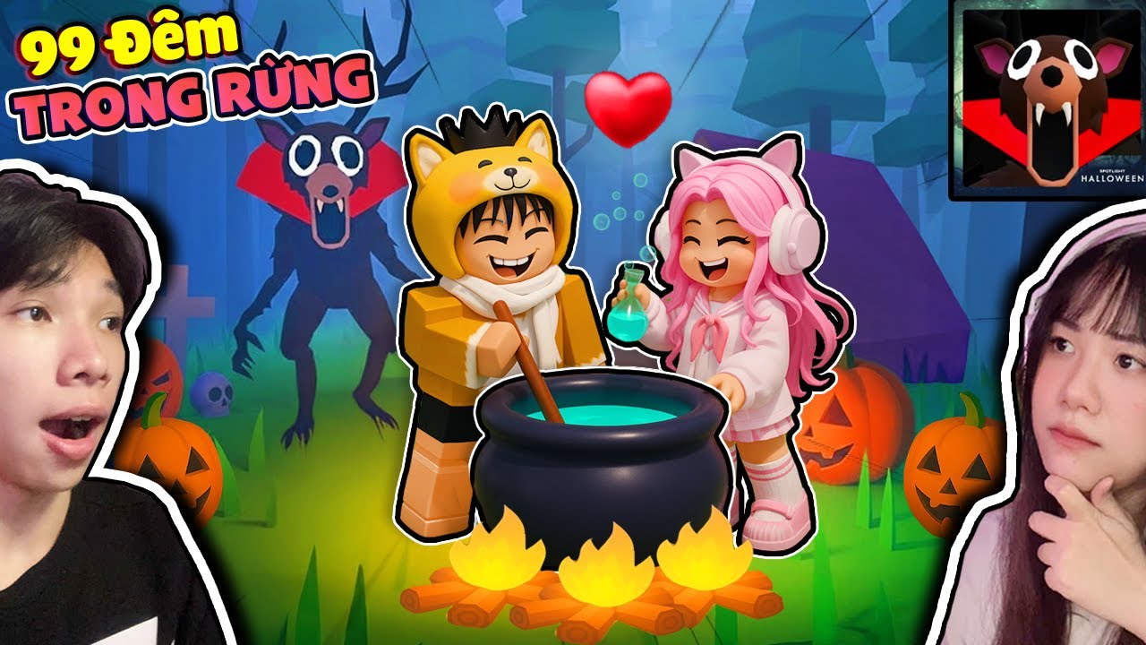 Trở Thành Phù Thủy Pha Chế Thuốc Cùng Người Yêu 🤢 Ngáo Và Kemy 99 Đêm Trong Rừng Halloween Roblox 🎃