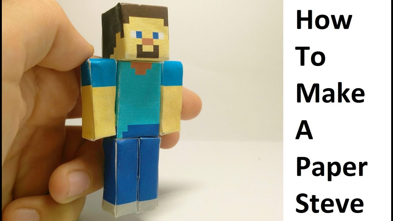 Как сделать Стива из бумаги (Minecraft). Бумажный Minecraft. Майнкрафт