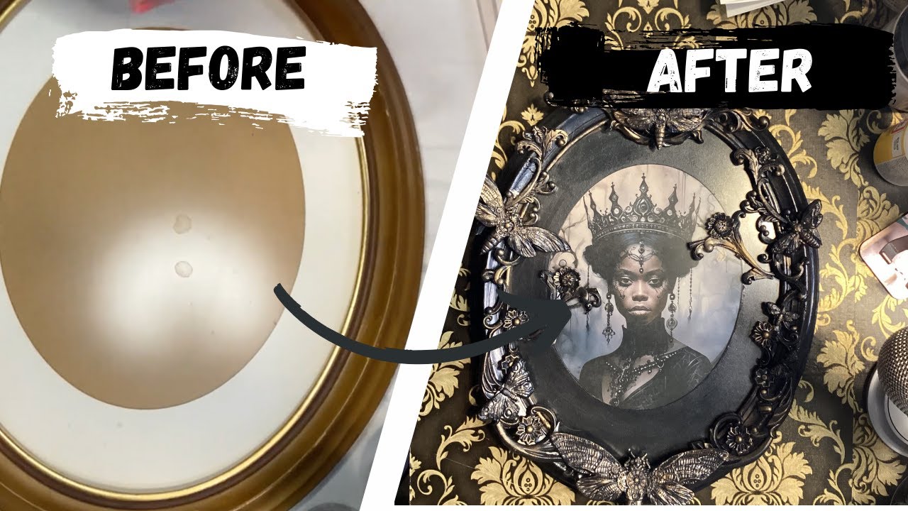 Gothic or Dark and Moody?  #crafting #thriftflip #diy #gothicdecor #darkacademia #upcycledecor