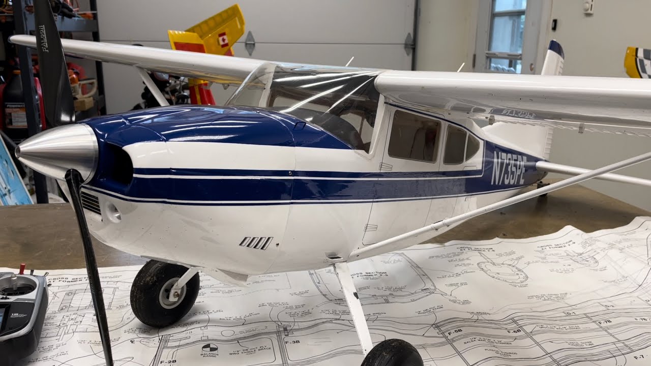 Topflite Cessna 182 conversion to electric Cessna 185- how to- part 1
