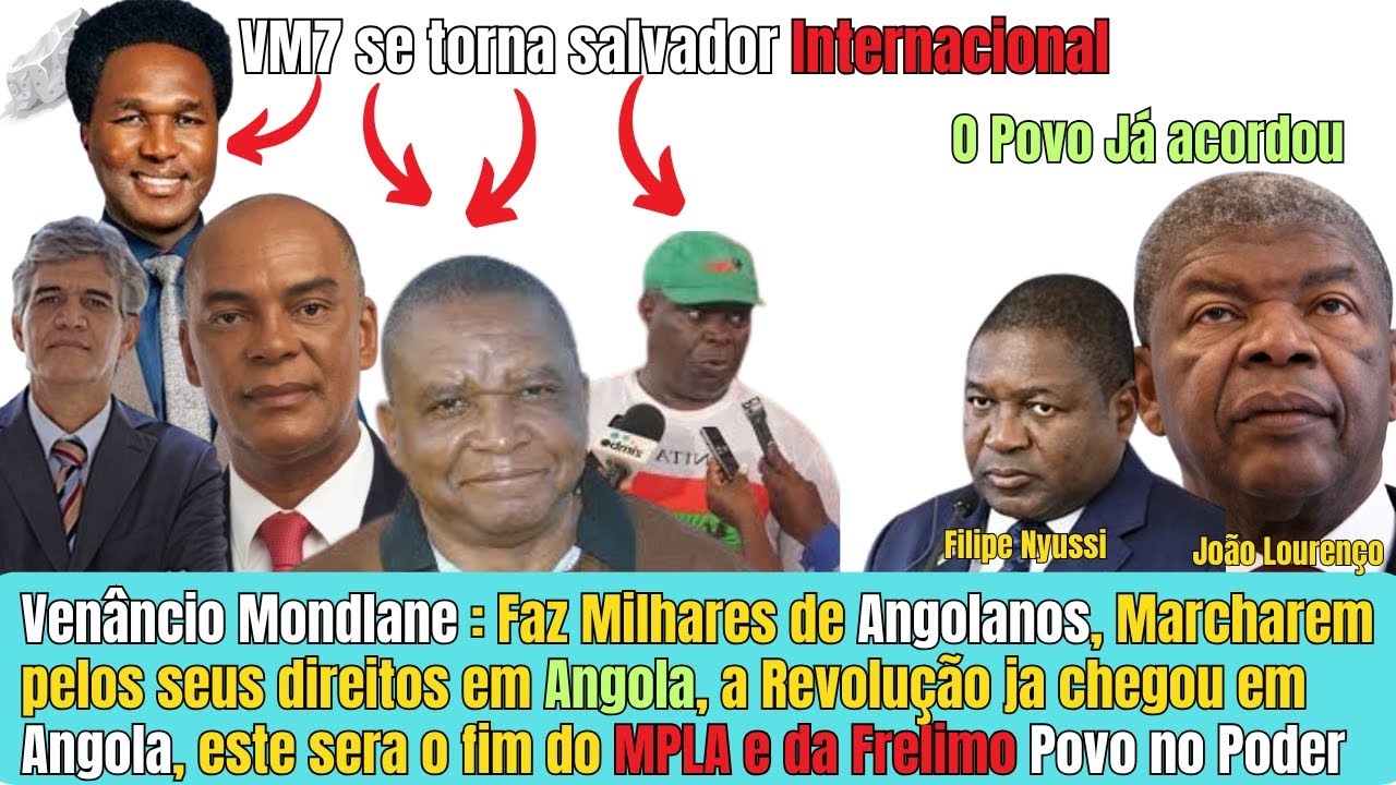 Ven&acirc;ncio Mondlane Inspira Revolta em Milhares de Angolanos Contra o Governo em Luanda! Povo no Poder