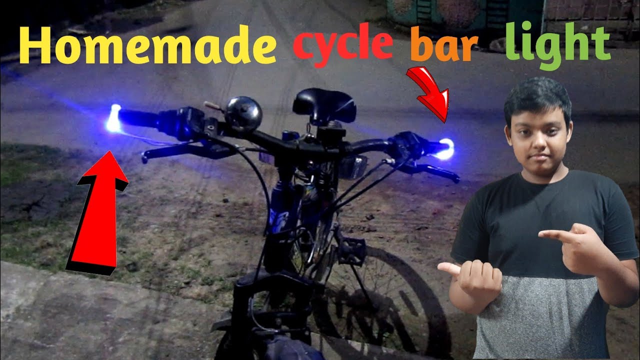 How to make bar light for cycle || how to make bar end light at home || How to make bar lights