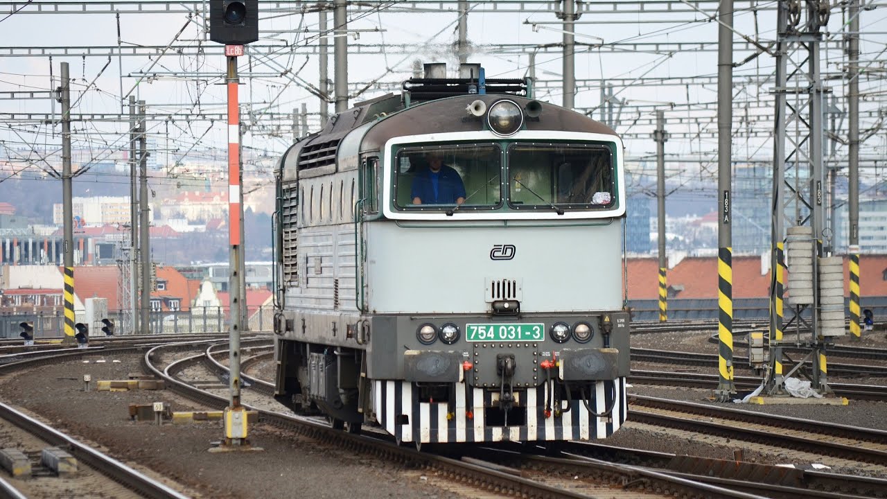 4K Video: Vlaky-Praha Hlavní nádraží 27.02.2022| Trains in Czech republic-Prague main Station