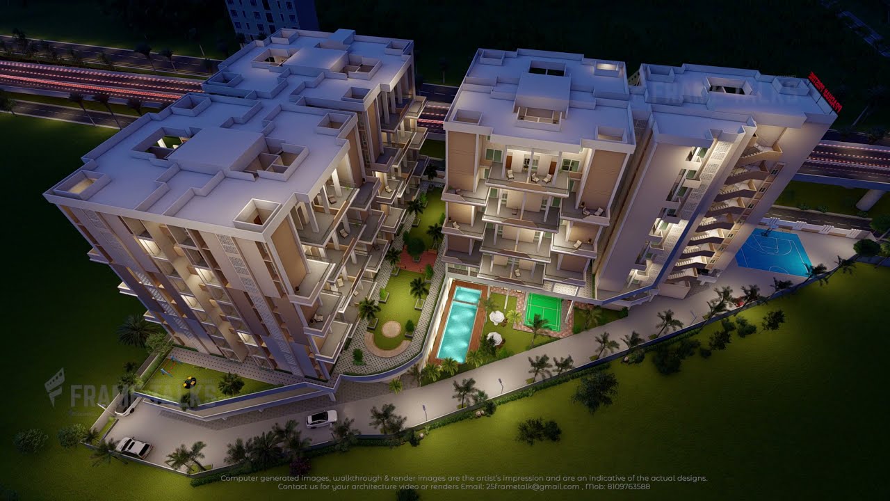 Best 3D Architectural Walkthrough Animation of Highrise Apartment - Flythrough Animation
