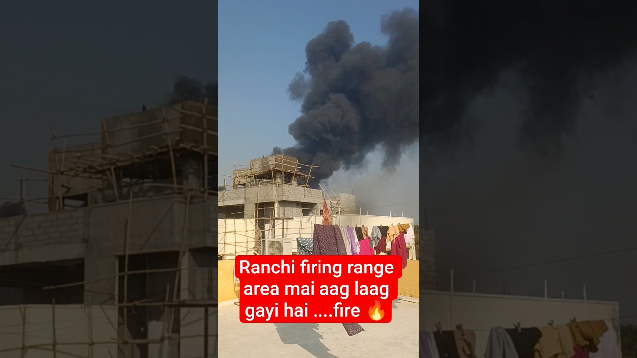 heavy fire at Ranchi shooting range area # ranchi # reels # viral # youtube shorts