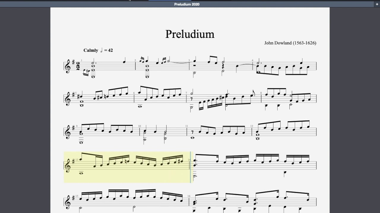 Preludium- Trinity Guitar Exam Grade 5 (2020-2024)