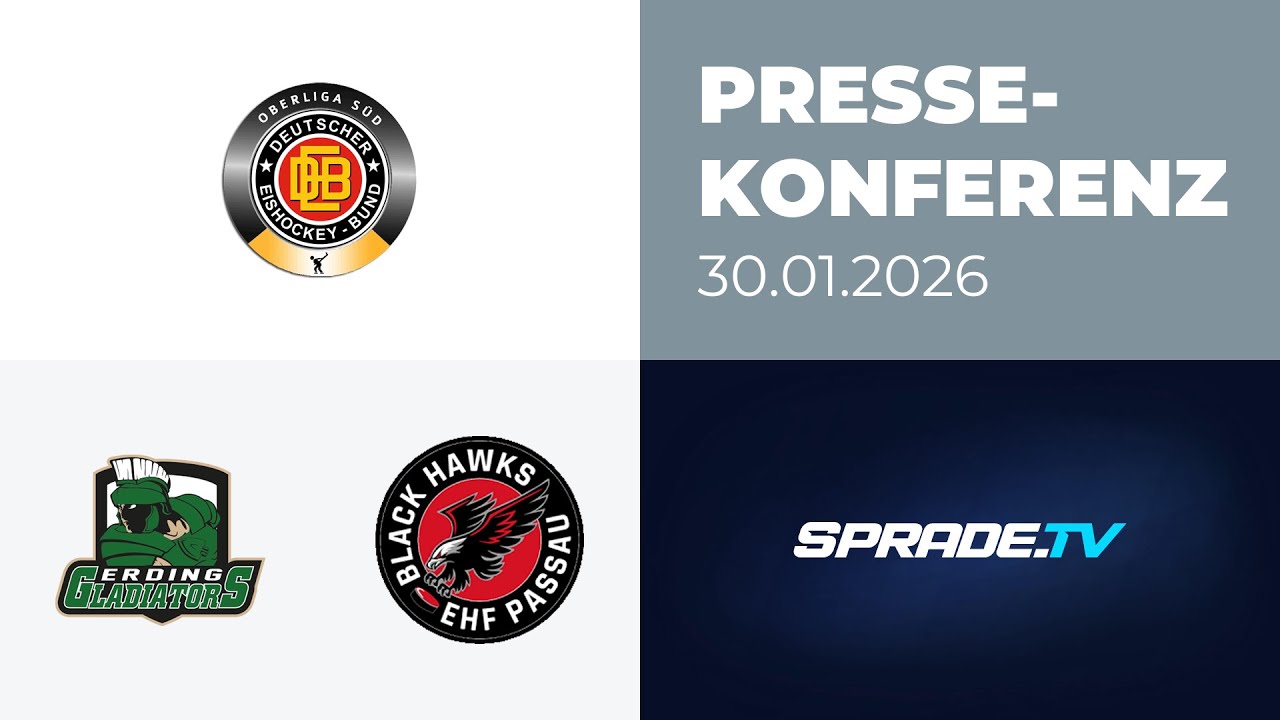30.01.2026 - Pressekonferenz - Erding Gladiators vs. EHF Passau Black Hawks