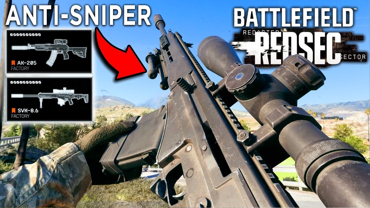 Full Russian Loadout - Anti-Sniper SVCh-8.6 and Hitscan AK-205 in Battlefield REDSEC Gameplay