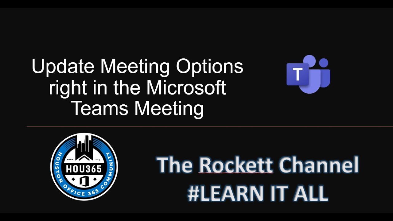 Update Meeting Options in Microsoft Teams