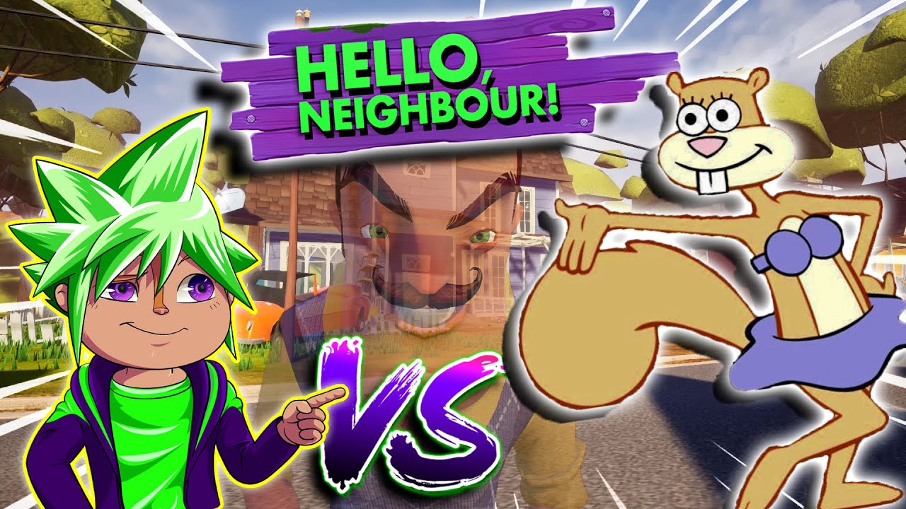 CHIPMUNK vs SANDY CHEEKS | Hello Neighbor Mod