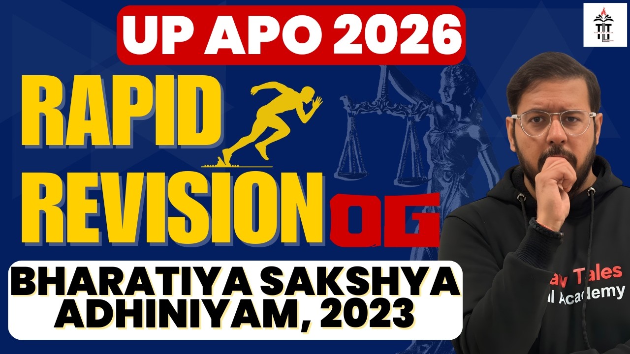 UPAPO 2026 | Rapid Revision OG of Bharatiya Sakshya Adhiniyam 2023 | Complete Coverage | Shubham Sir