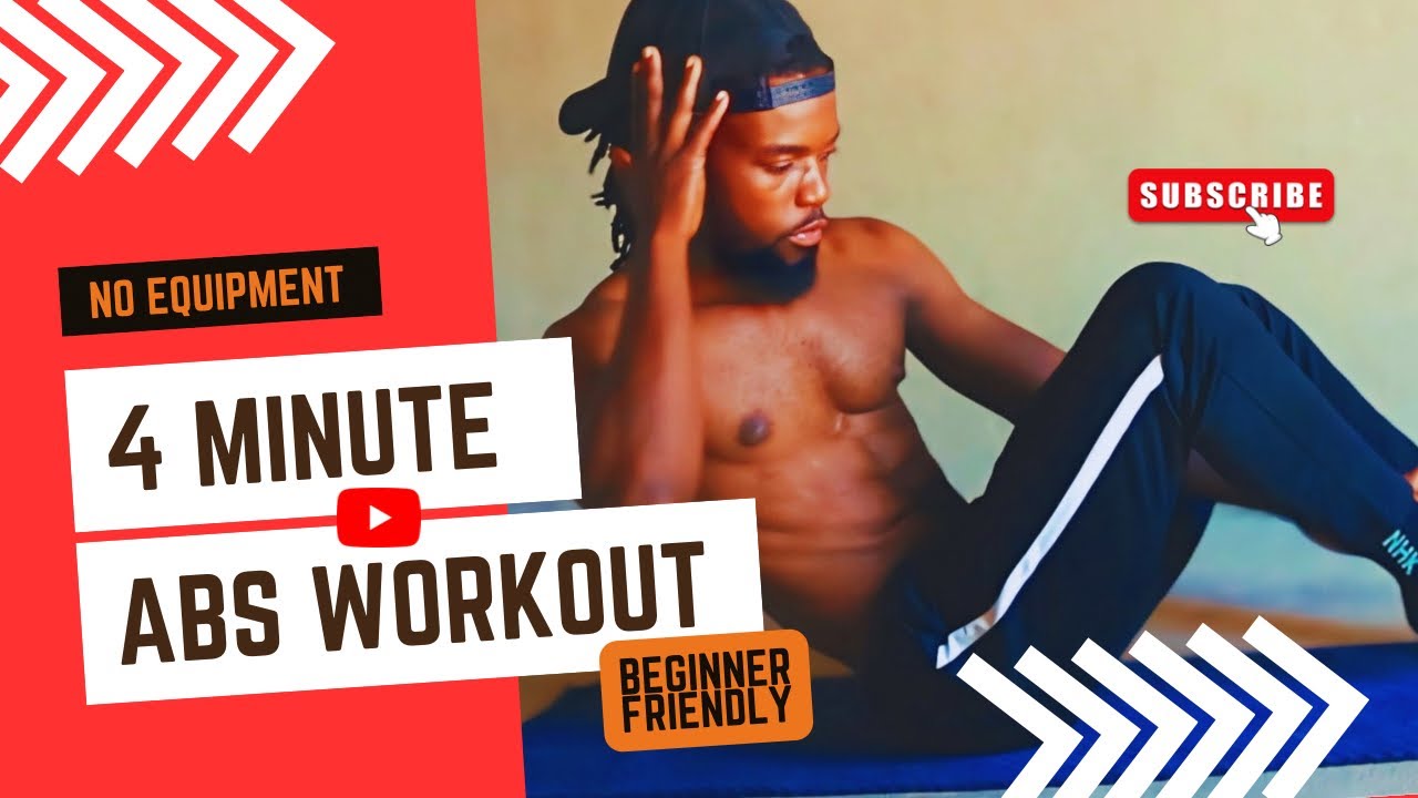 Beginner Abs Workout at Home | Calm & No Equipment | 4 Minutes”
