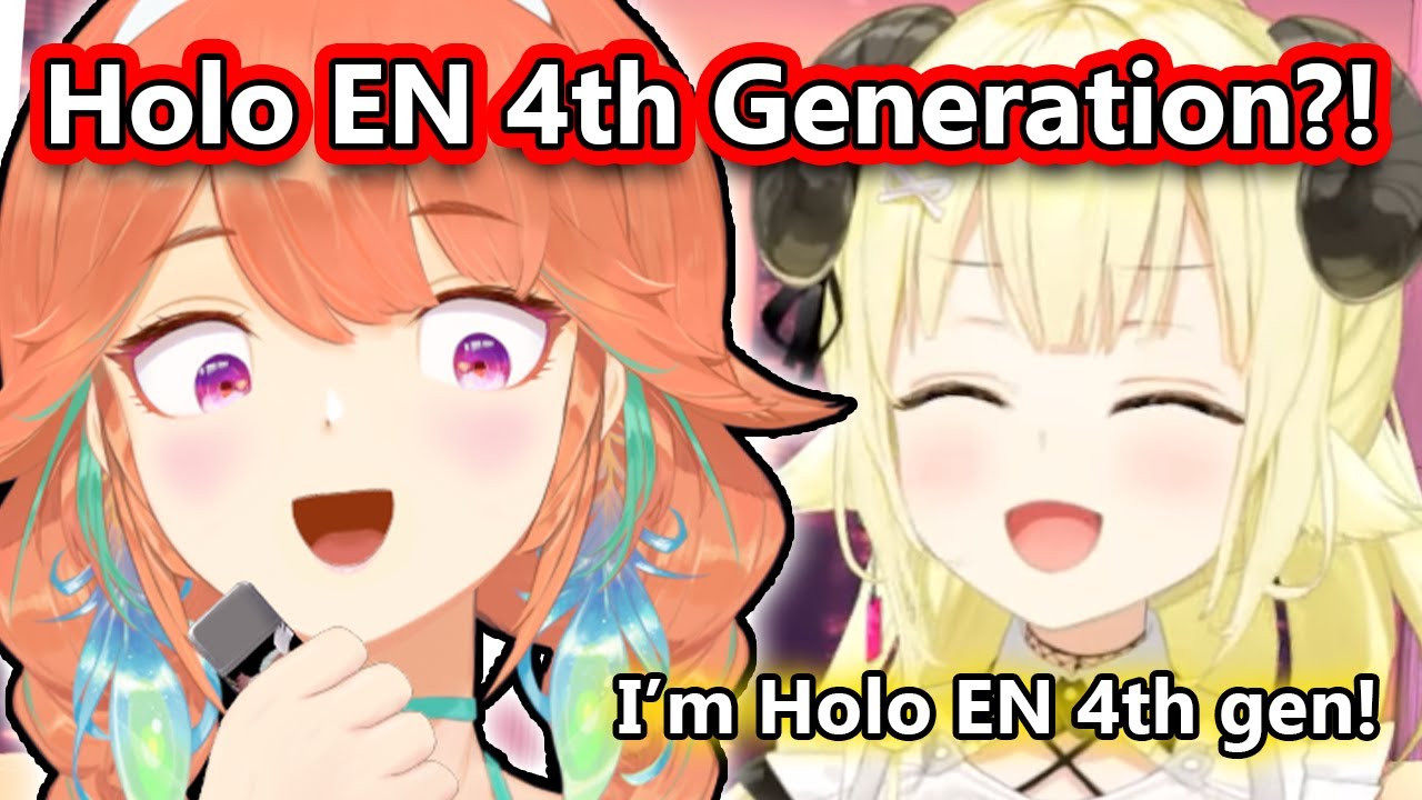 Kiara's reaction when Watame introduces herself as Holo EN 4th Generation【HololiveEN】
