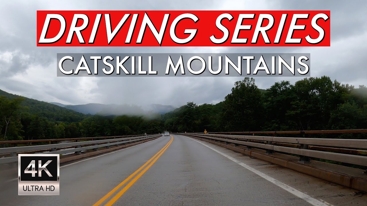 Rainy Sunday Drive through the Catskill Mountains in Upstate New York - GoPro - Jeep - 4K UHD