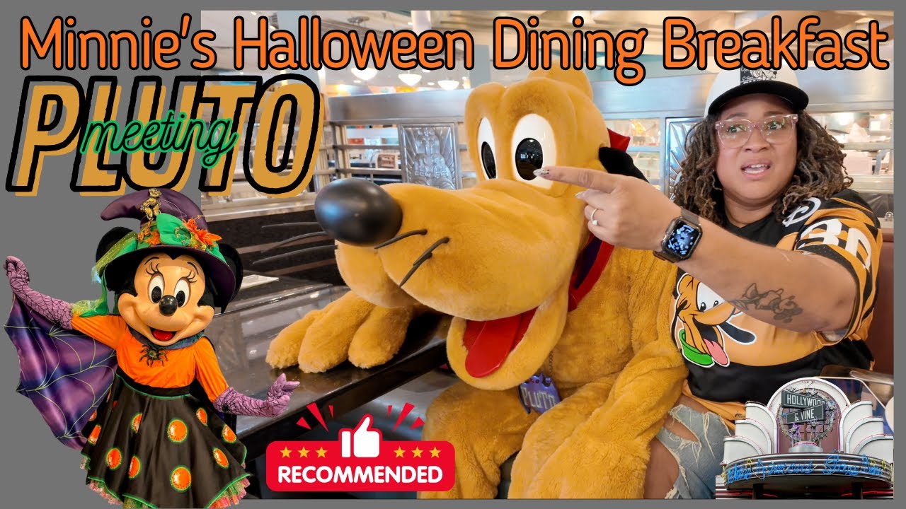 Pluto Meet & Greet at Hollywood and Vine in Hollywood Studios for Minnie's Halloween Dine Breakfast