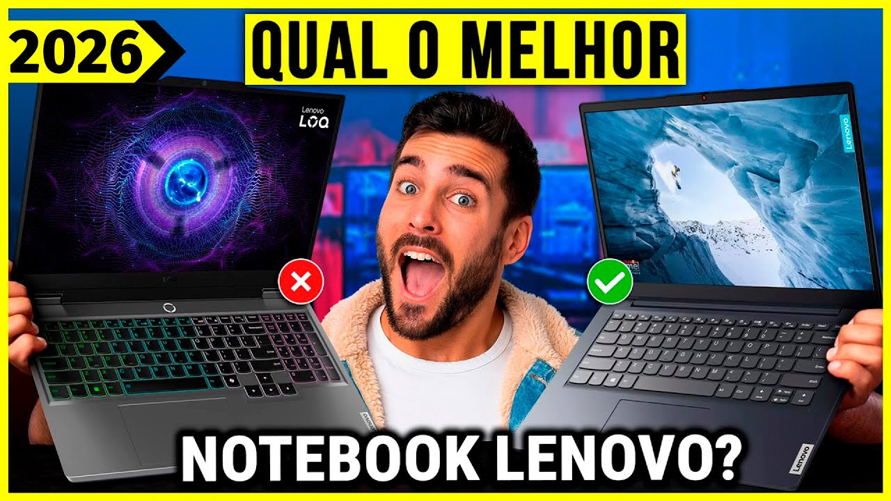OS 5 MELHORES NOTEBOOK LENOVO EM 2026! CUSTO BENEF&Iacute;CIO!