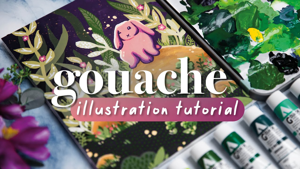 Acrylic Gouache Illustration // Tutorial