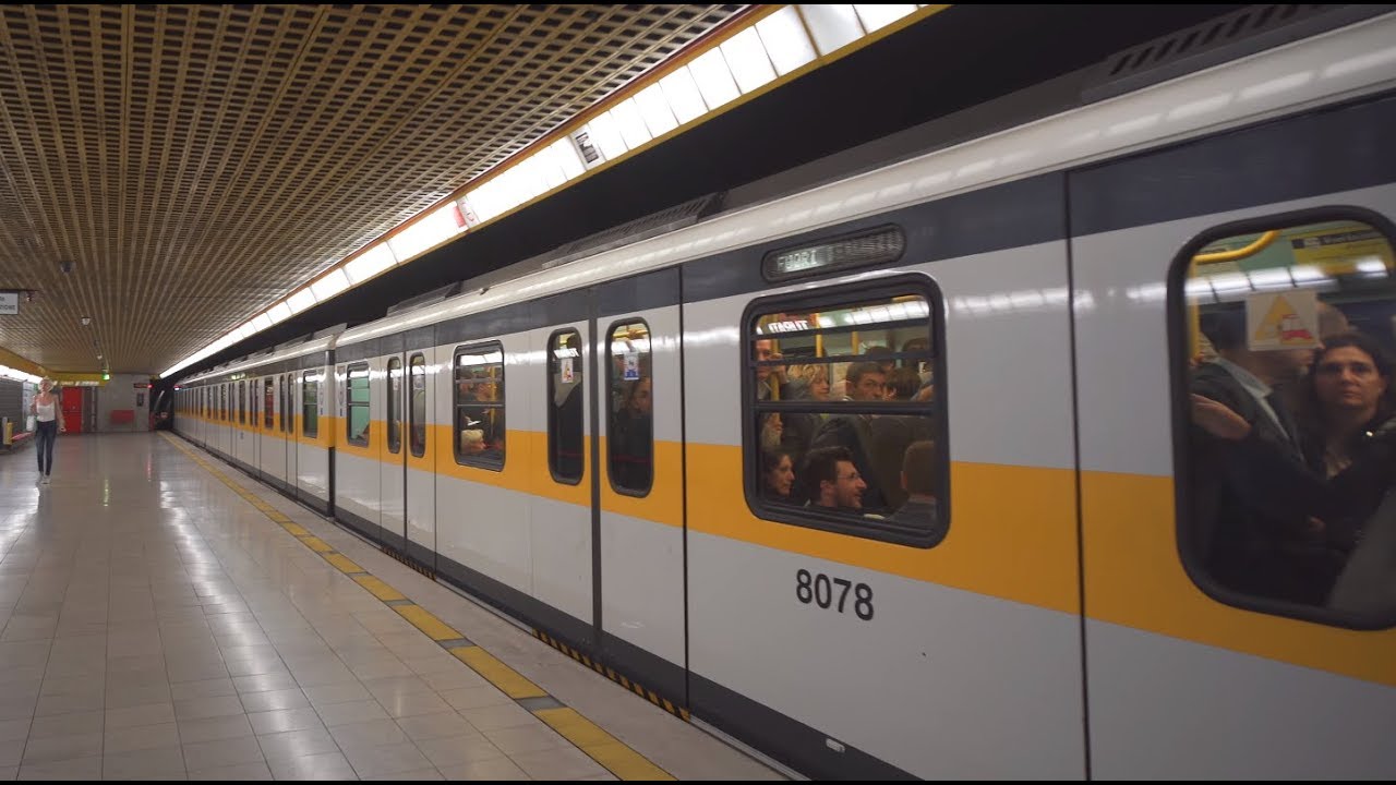 Italy, Milan, metro ride from Montenapoleone to Turati