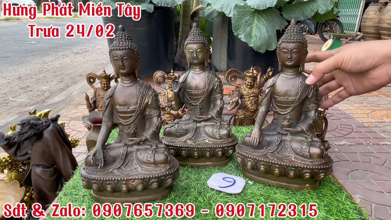 🔴🔴Thác Trầm Quan Âm _ Tượng Phật Đồng Xưa _ Tứ Đại Thiên Vương _ Dĩa Voi _ Bình Đồng. Trưa 24/02