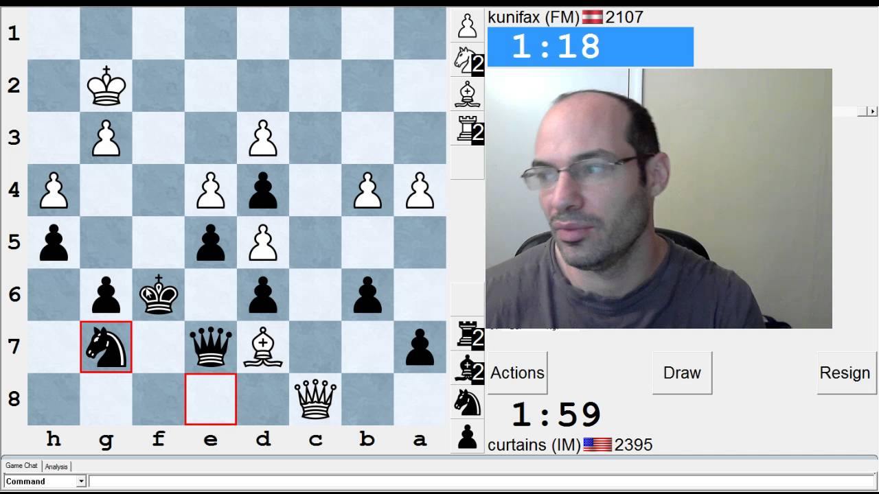 5 minute chess #657: FM kunifax vs IM Greg Shahade