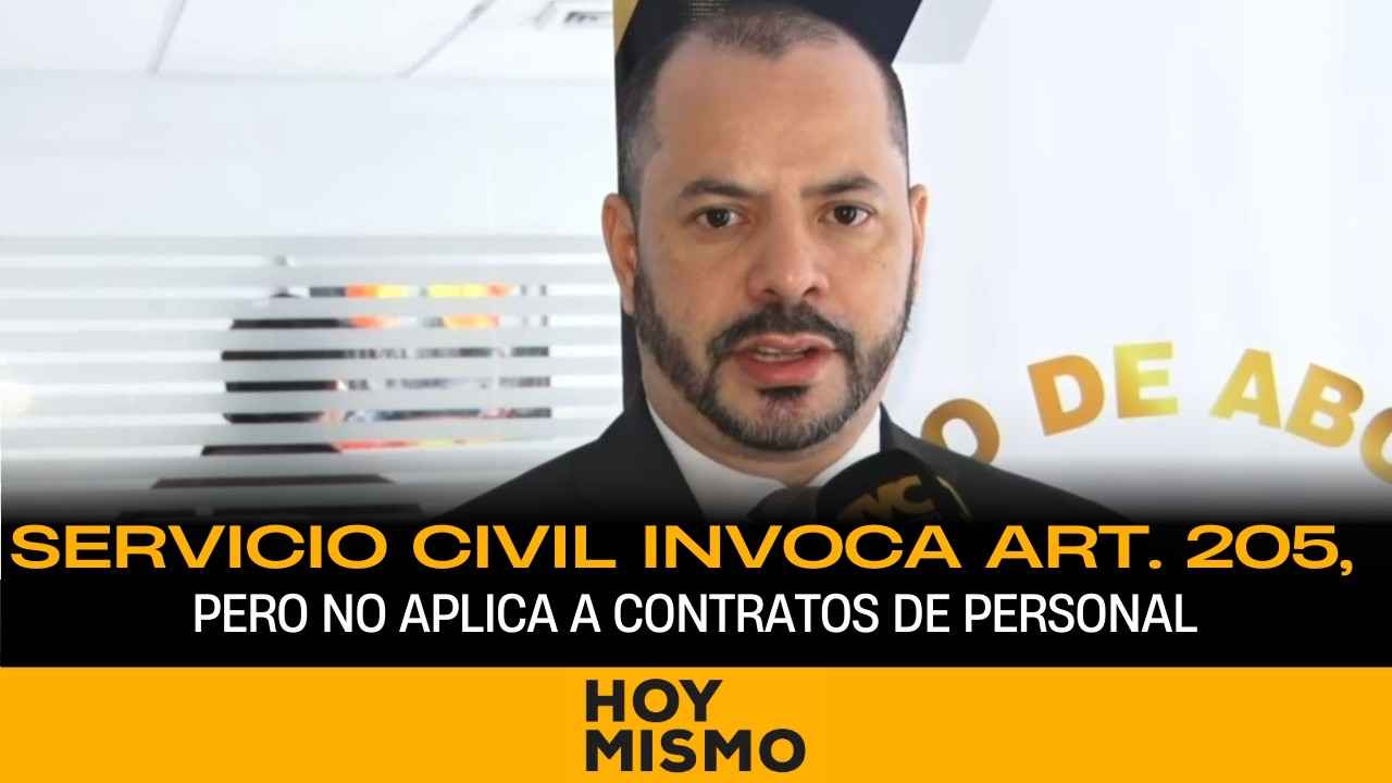 Artículo 205 invocado por Servicio Civil no aplica en contratos de personal. Gustavo Solórzano