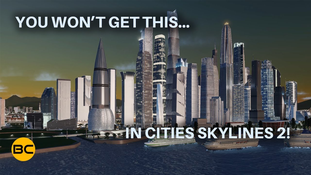 10 Hours Downtown CBD Timelapse Build in Cities Skylines