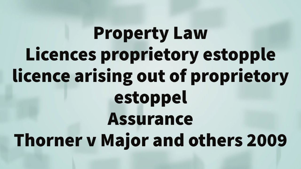 Thorner v Major and others 2009