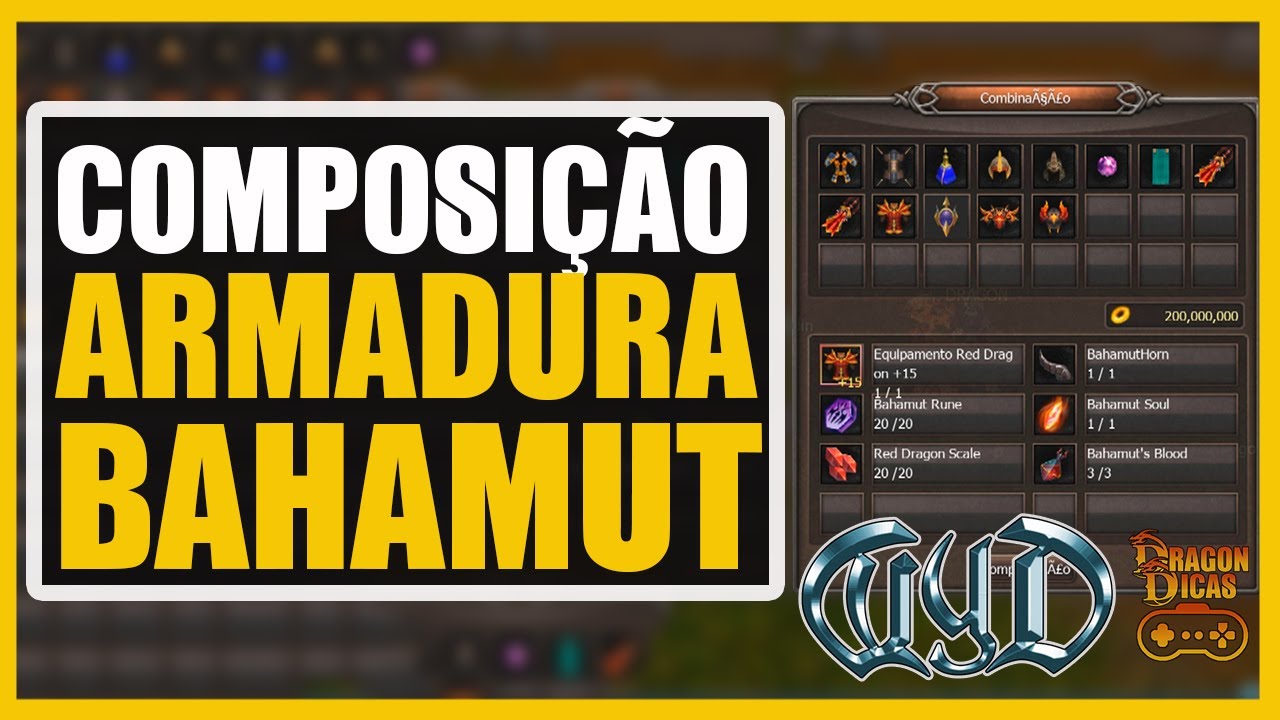 COMPOSIÇÃO ARMADURAS BAHAMUT no WYD GLOBAL