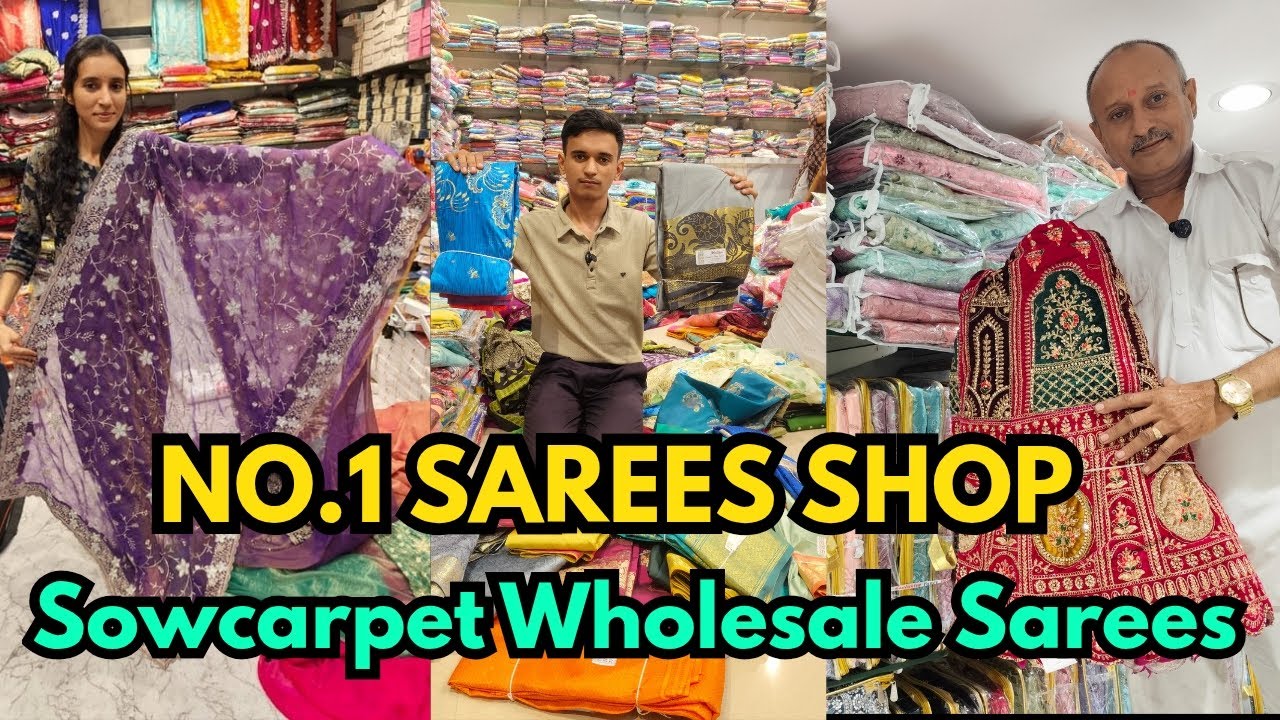 Best Wholesale sarees shop in sowcarpet,Heavy Work saree & Pattu sarees & Soft saree low price saree