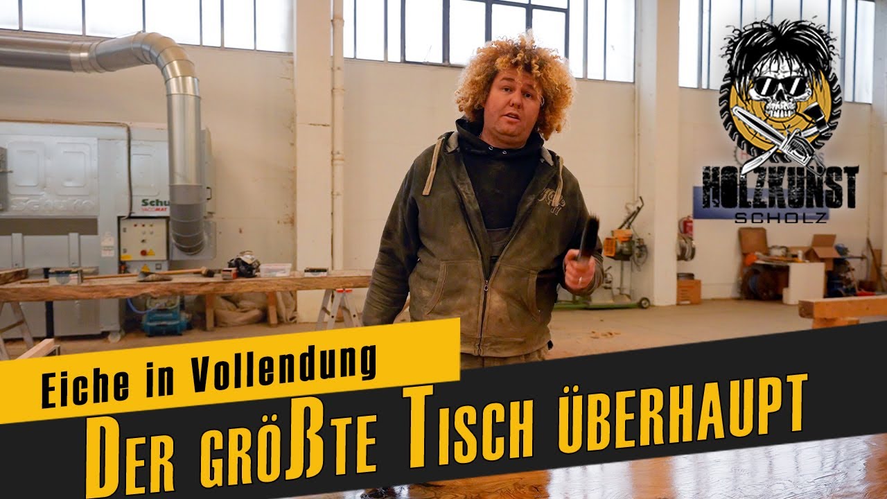 Holzkunst Scholz / XXL Tisch aus Eiche /
