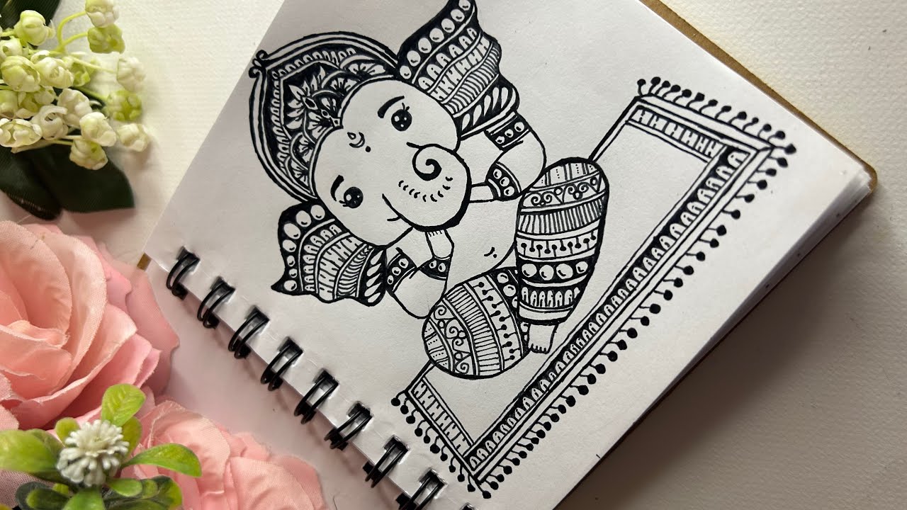Ganpati Bappa Morya: Drawing Divine Blessings | Intricate Ganesha Sketch