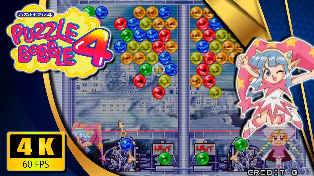 Puzzle Bobble 4 (Arcade) 【Longplay】