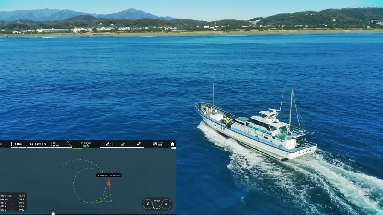 FIMI X8 2022 v.1 – Picture-In-Picture Orbiting Fishing boat and Flight Record – Part 2 – Jan 24