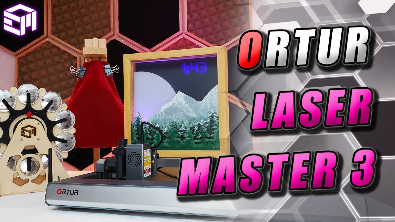 ORTUR Laser Master 3 - Engraving Polyester, Coffee Pod Roulette, Shadow Box Clock and Fume Extractor